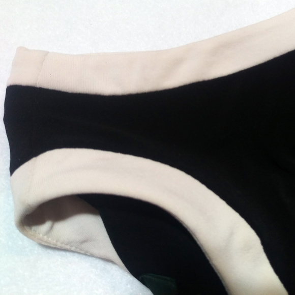 EUC Black and cream bodycon LBD dress 14 - Picture 5 of 7